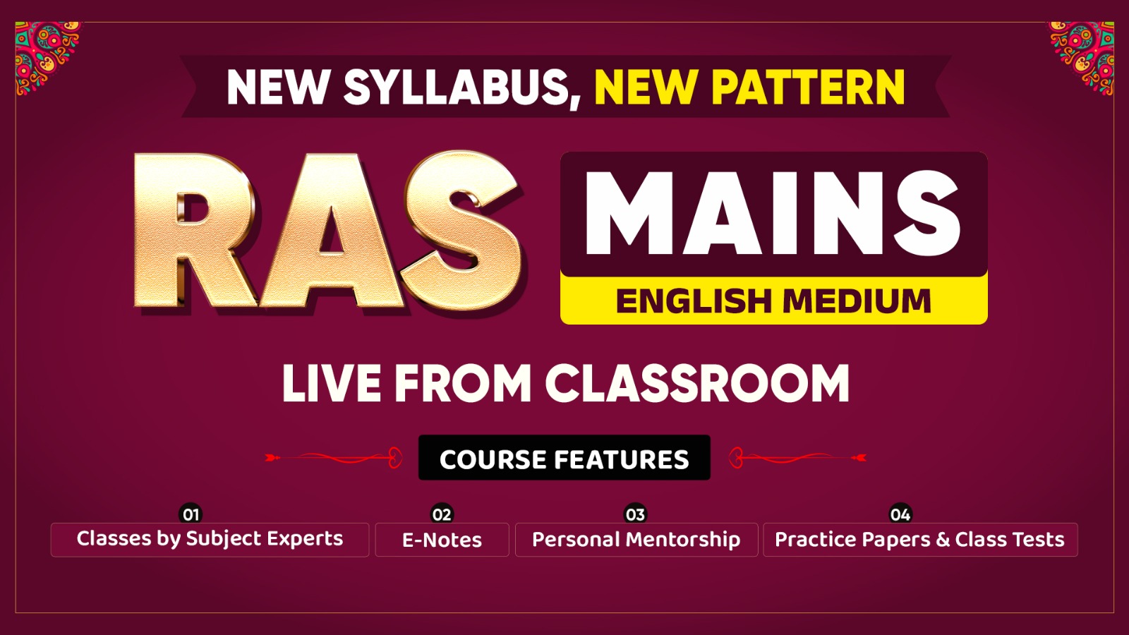 RAS Mains English Medium (New Syllabus – New Pattern) — Samyak IAS