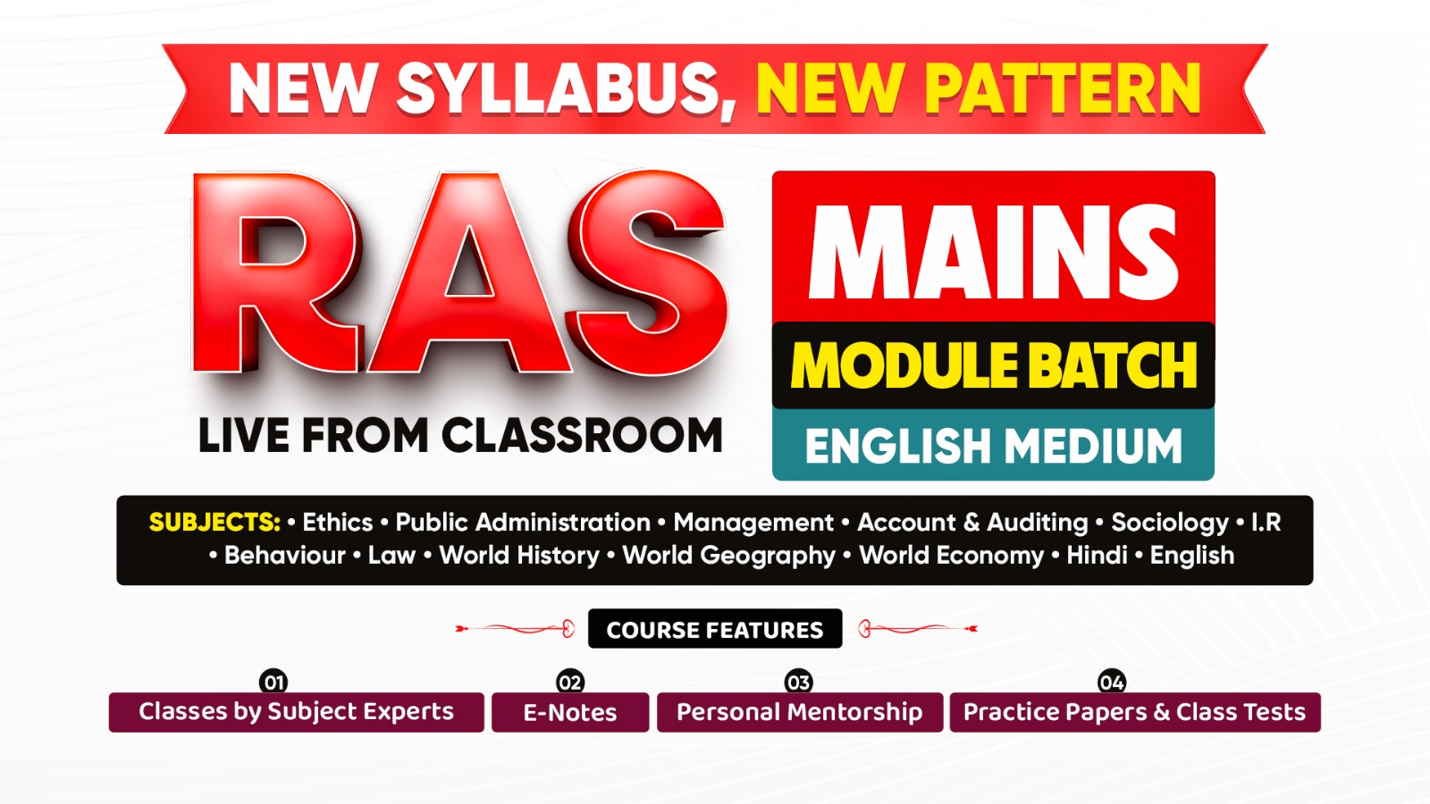 RAS Mains Module Batch English Meedium — Samyak IAS