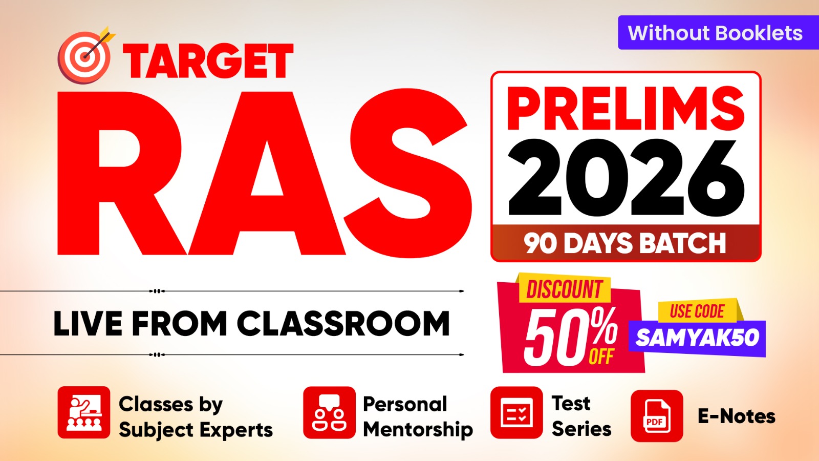 Target RAS PRE 2026 (English Med) Live from Classroom — Samyak IAS