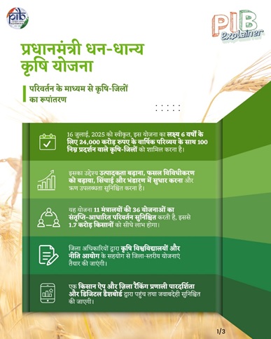 प्रधानमंत्री धन-धान्य कृषि योजना (PM-DDKY)