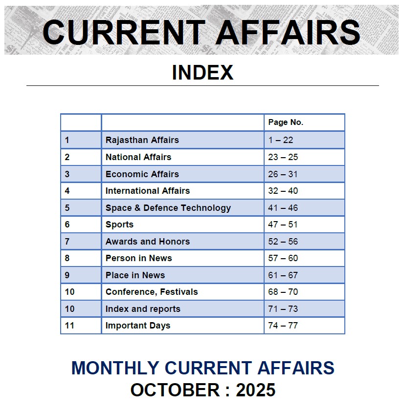 Current Affairs Magazine October 2025